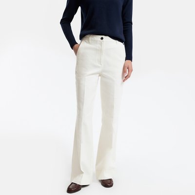 Pantalon flare en coton stretch LA REDOUTE COLLECTIONS