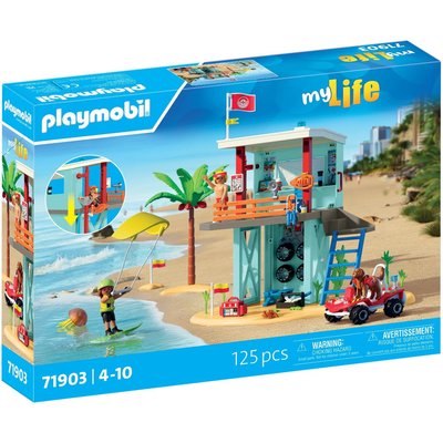 Poste de secours & voiturette de plage PLAYMOBIL
