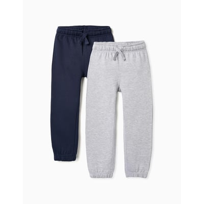 Lot de 2 pantalons de jogging avec doublure en coton peigné ZIPPY