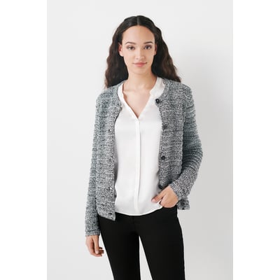 Gilet droit col rond coton CECILE CAROLL
