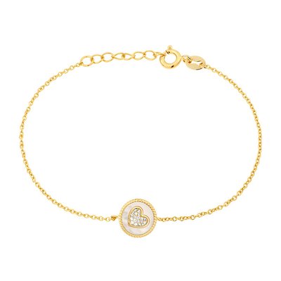 Bracelet en argent 925 et nacre SOLIS