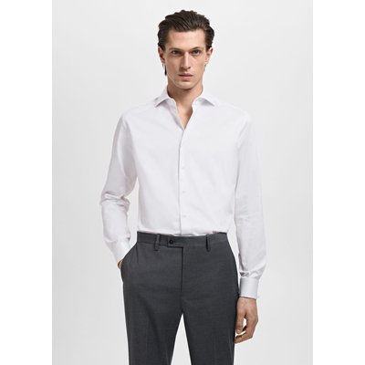 Chemise costume slim-fit tissu twill boutons de manchette MANGO MAN