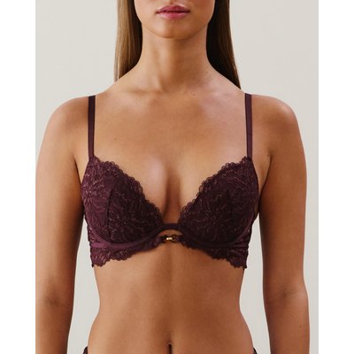 Soutien-gorge push-up en dentelle marron MOCHALATIZ UNDIZ