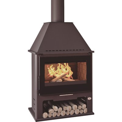 FM Poêle à bois M-300 TFK 12,5kW foyer fonte turbo ventilé FM BIOMASA