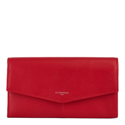 Portefeuille grand en cuir lisse CHARLOTTE LE TANNEUR