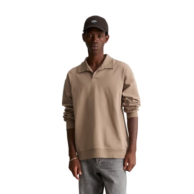 Sweat-shirt polo coupe classique en jersey interlock épais MARC O’POLO DENIM