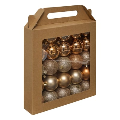 Lot de 25 boules de Noël Jokli en plastique écru D. 60 mm FEERIC LIGHTS & CHRISTMAS