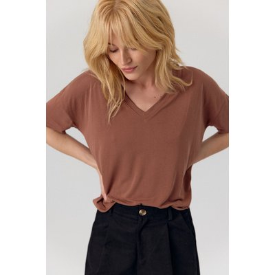 T-shirt col V en jersey fluide FRANCESCA ARTLOVE