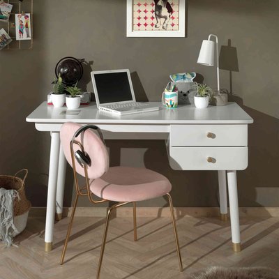Bureau 2 tiroirs en bois TERRE DE NUIT