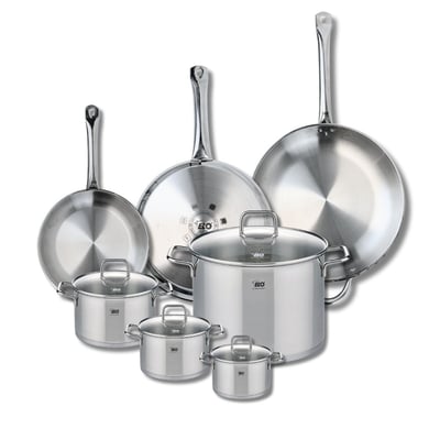 3 poêles 24/28/32cm + 4 faitouts 12/14/16/26cm PROFI CITRIN ELO