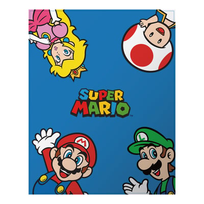 Plaid polaire imprimé, LET'S GO SUPER MARIO