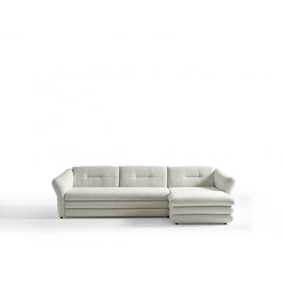 Canapé d'angle fixe 4 places en tissu chiné, MARBLE BOBOCHIC