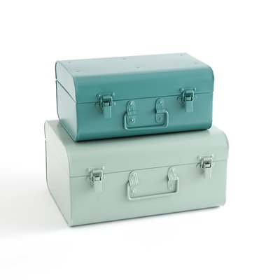 Set van 2 metalen koffers in plaatwerk, Masa LA REDOUTE INTERIEURS