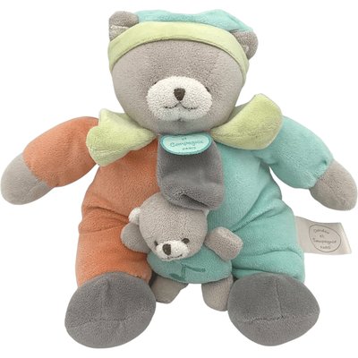 Peluche musicale ours et son petit - Bon état DOUDOU ET COMPAGNIE