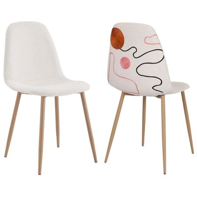 Chaise pieds imitation bois Poésie (Lot de 2) CMP