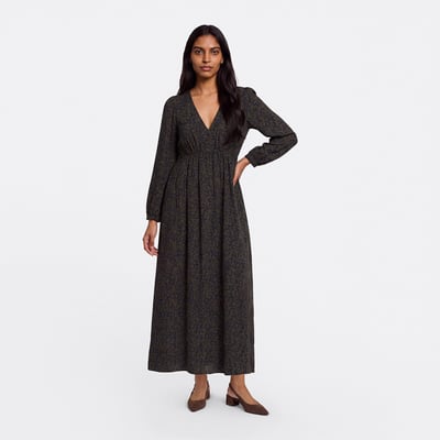Robe longue imprimé léopard manches longues LA REDOUTE COLLECTIONS
