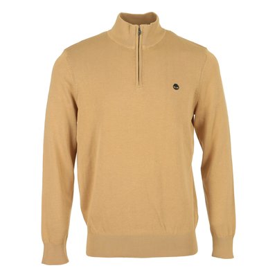 Pull col zippé en coton regular TIMBERLAND