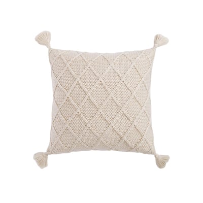 Coussin en maille bordé de pampilles NEXT