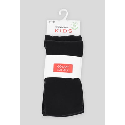 Lot de 2 paires de collants en jersey BIO MONOPRIX KIDS