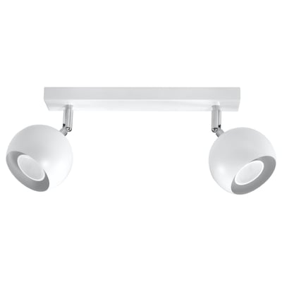 Plafonnier Acier Blanc GU10 2 Oculare EDEN