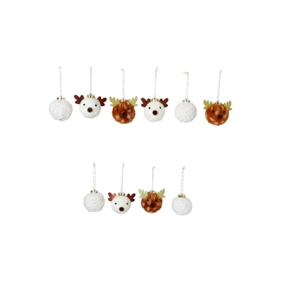 Lot de 10 boules sapin imitation fourrure VERTBAUDET