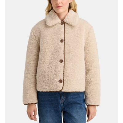 Blouson droit réversible effet sherpa GALERIES LAFAYETTE