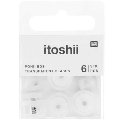 Itoshii pack de 6 claps de cordon transparent RICO DESIGN