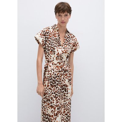 Robe chemise leopard La Redoute