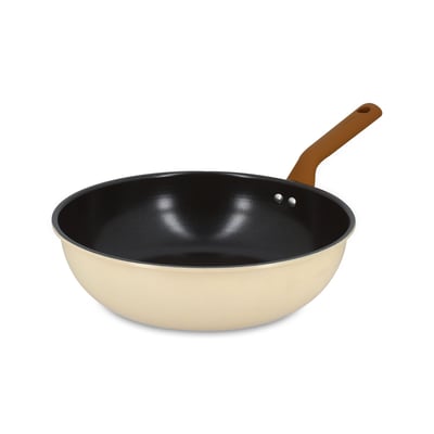 Wok 28cm en acier carbone, PRATICOOK MENASTYL