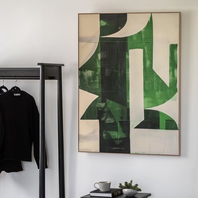90x120cm Emerald Abstract Framed Canvas SO'HOME