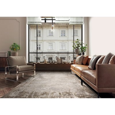 Distressed Textured Border Rug SO'HOME