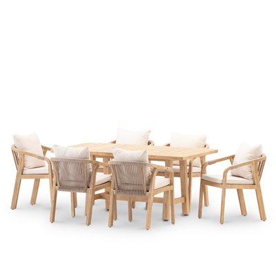 Salon de jardin, 6 chaises, SIENA DEFORA HOME