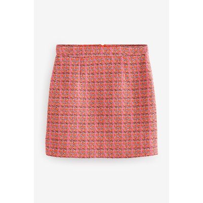 Mini jupe à carreaux bouclée texturée NEXT