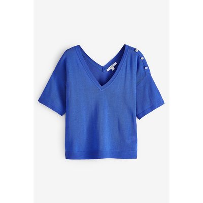 T-shirt à col v avec boutons bijoux NEXT