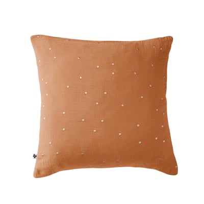 Taie d'oreiller Gaze Coton 60 x 60 cm Gaia Chics Granit EDEN