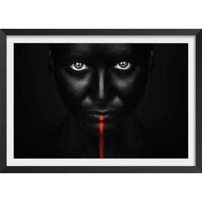 Affiche photo d'art portrait rouge HEXOA
