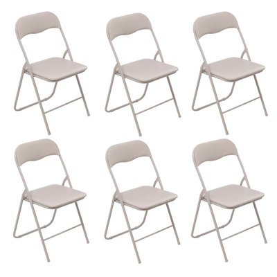 Lot de 6 chaises pliantes en PVC TOILINUX