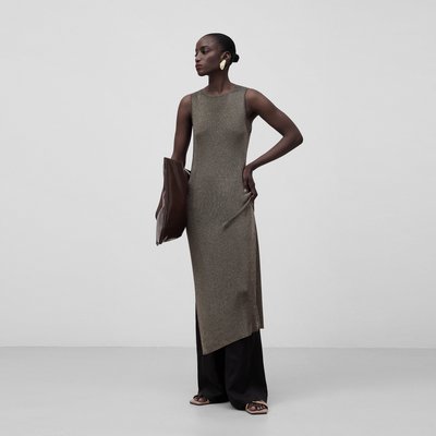 Robe longue en maille métallisée ADOLFO DOMINGUEZ