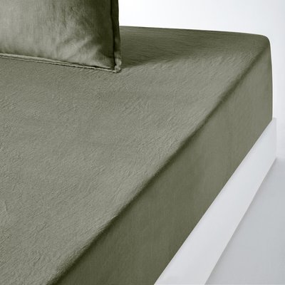 Spannbettlaken Linot aus vorgewaschenem Leinen, Steghöhe 35 cm LA REDOUTE INTERIEURS