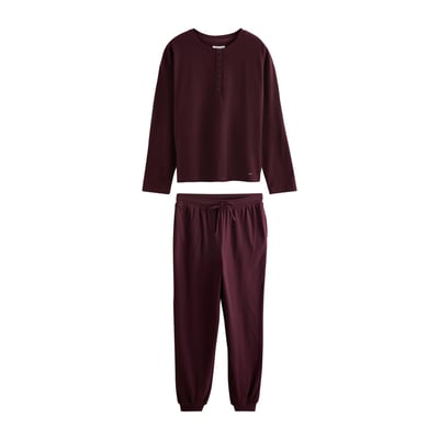 Pyjama confortable gaufré à col boutonné NEXT