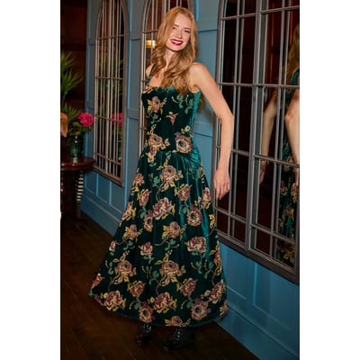 Éblouissante Robe Taille Basse en Velours Dévoré JOE BROWNS