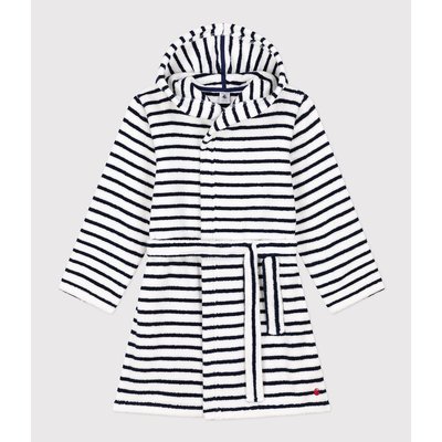 Roupão com capuz, às riscas, em turco PETIT BATEAU
