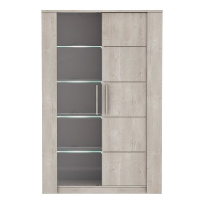 Vaisselier 2 Portes Décor Chêne L114 x H175,8 cm - Antibes CALICOSY