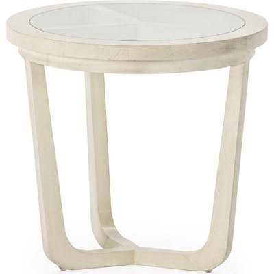 Table d'appoint  voilé bois de cèdre et verre élégant RECOLLECTION