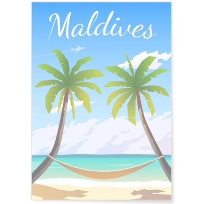 Affiche Maldives L'AFFICHERIE
