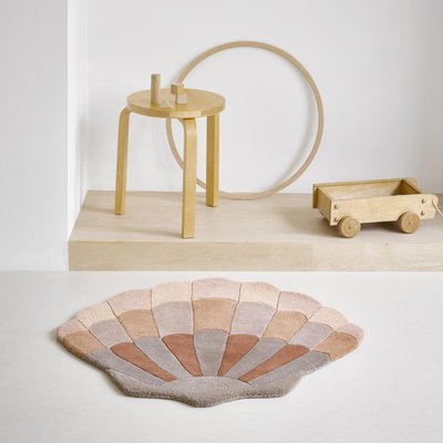 Tapis enfant fait à la main en laine DESHELL UN AMOUR DE TAPIS