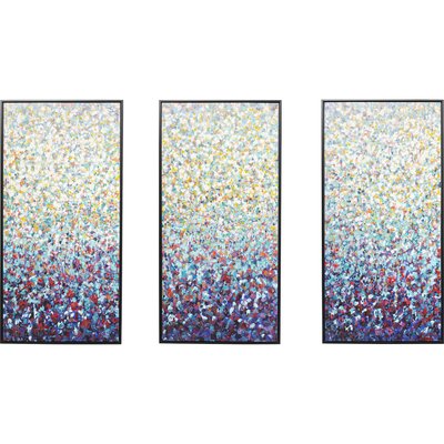 Lot de 3 toiles en polyester, KONFETTI KARE DESIGN