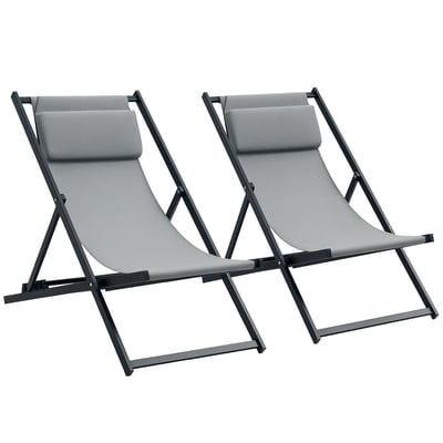 Ensemble de chaises longues d'extérieur OUTSUNNY