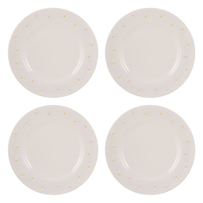 Set of 4 Daisy Dinner Plates PRICE & KENSINGTON