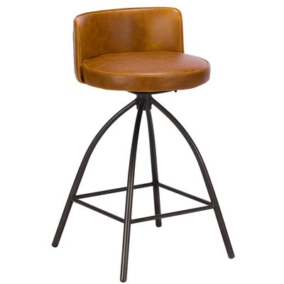 Tabouret de bar rotatif camel vintage (lot de 2) BRISBANE PIER IMPORT